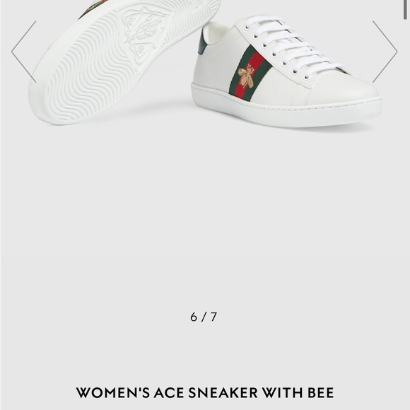 GUCCI WOMEN'S ACE SNEAKER WITH BEE - Picture 4 of 9